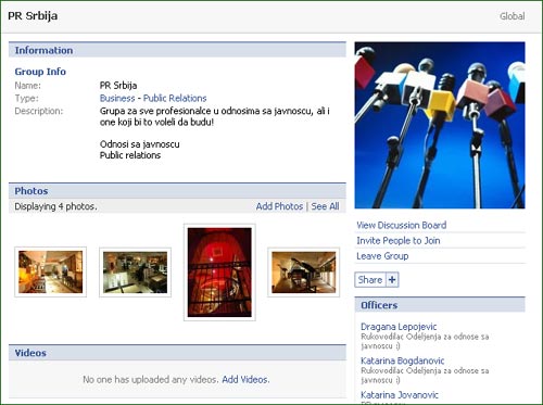 Facebook grupa PR Srbija