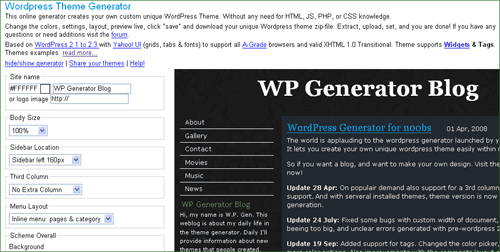 Wordpress Theme Generator Wordpress Theme Generator