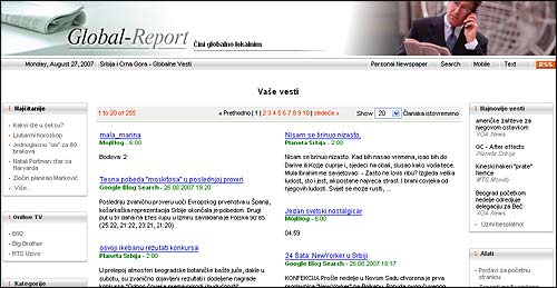 Moje vesti - blog agregator na sajtu global-report.com