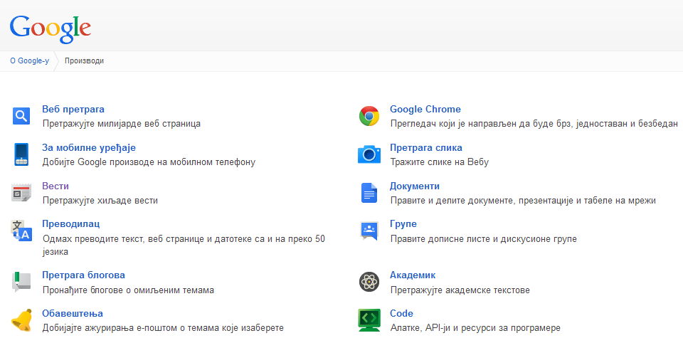 google-proizvodi