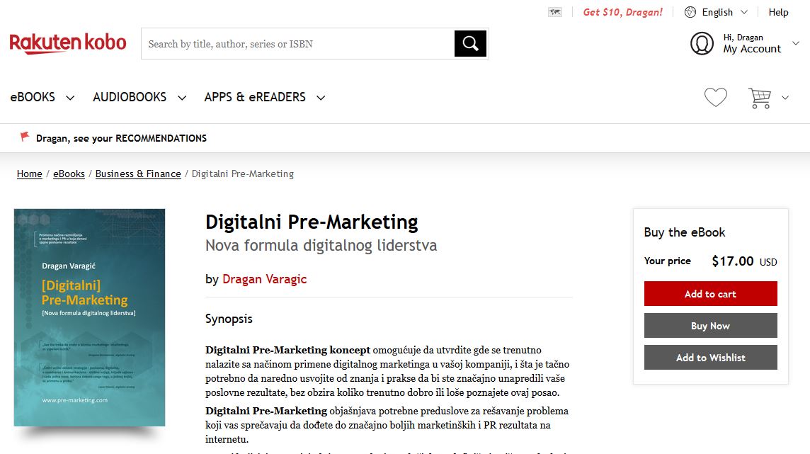 ebook kobo digitalni pre-marketing